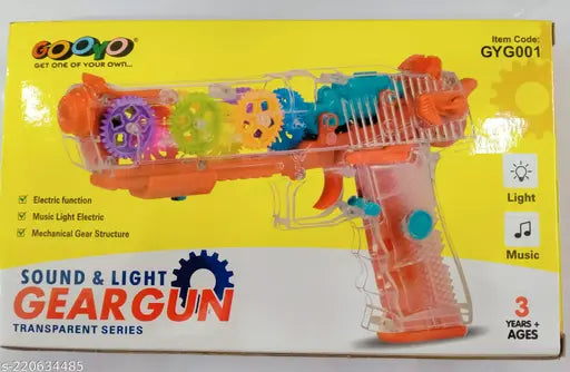 Sound & Light Gear gun, Transparent Series toy