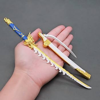 decorative miniature sword and scabbard set