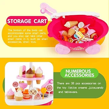 VERYKE Ice-Cream Toy Cart Play Set