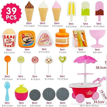 VERYKE Ice-Cream Toy Cart Play Set