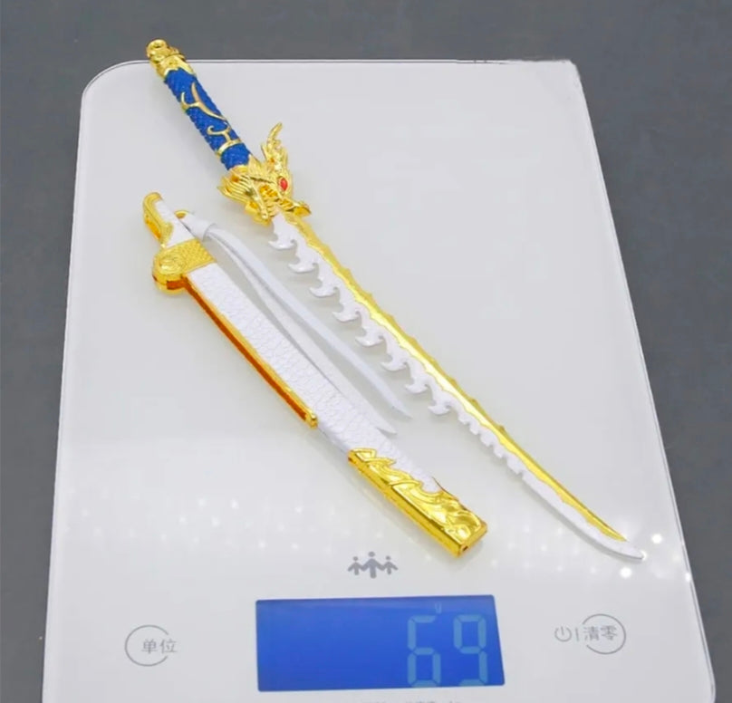 decorative miniature sword and scabbard set
