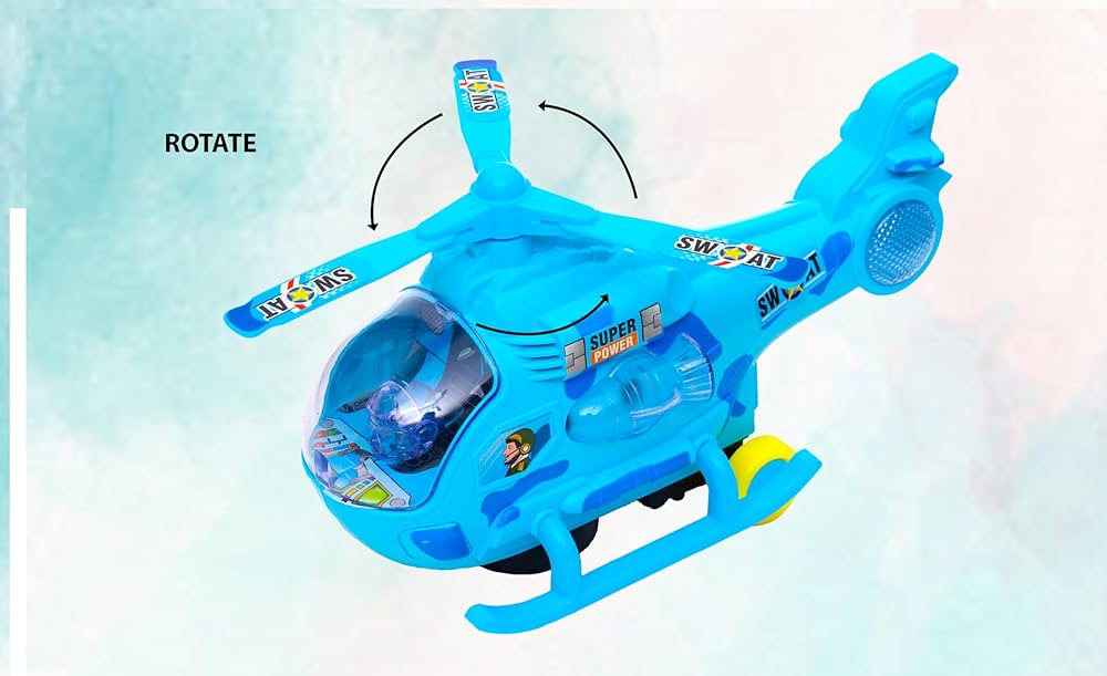 Battery-Operated Musical Helicopter Toy for Kids