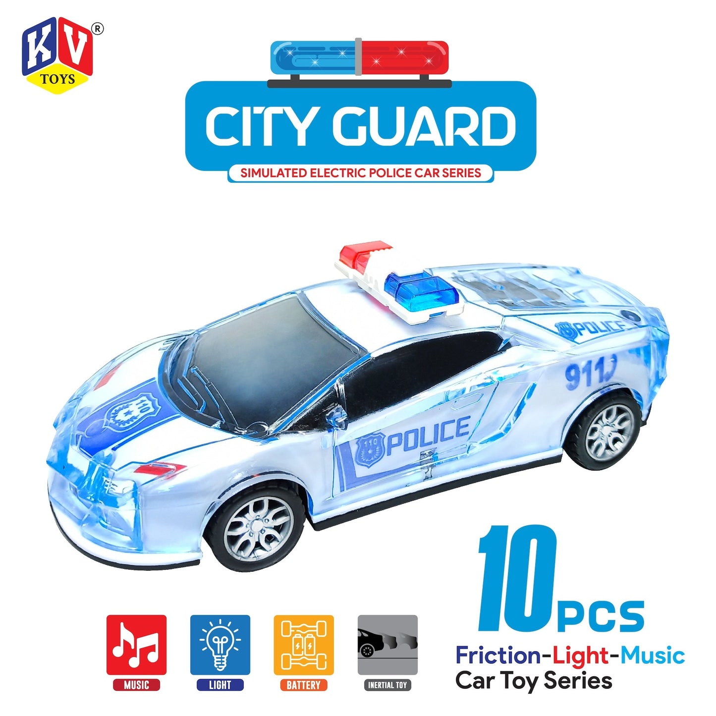 City Guard Simulated Electric Police Car Series