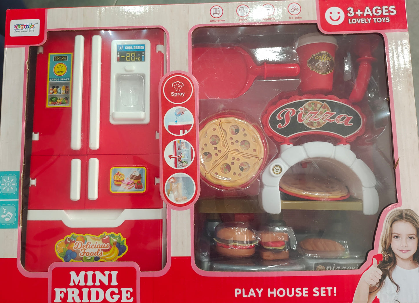 Mini Fridge Play House Set