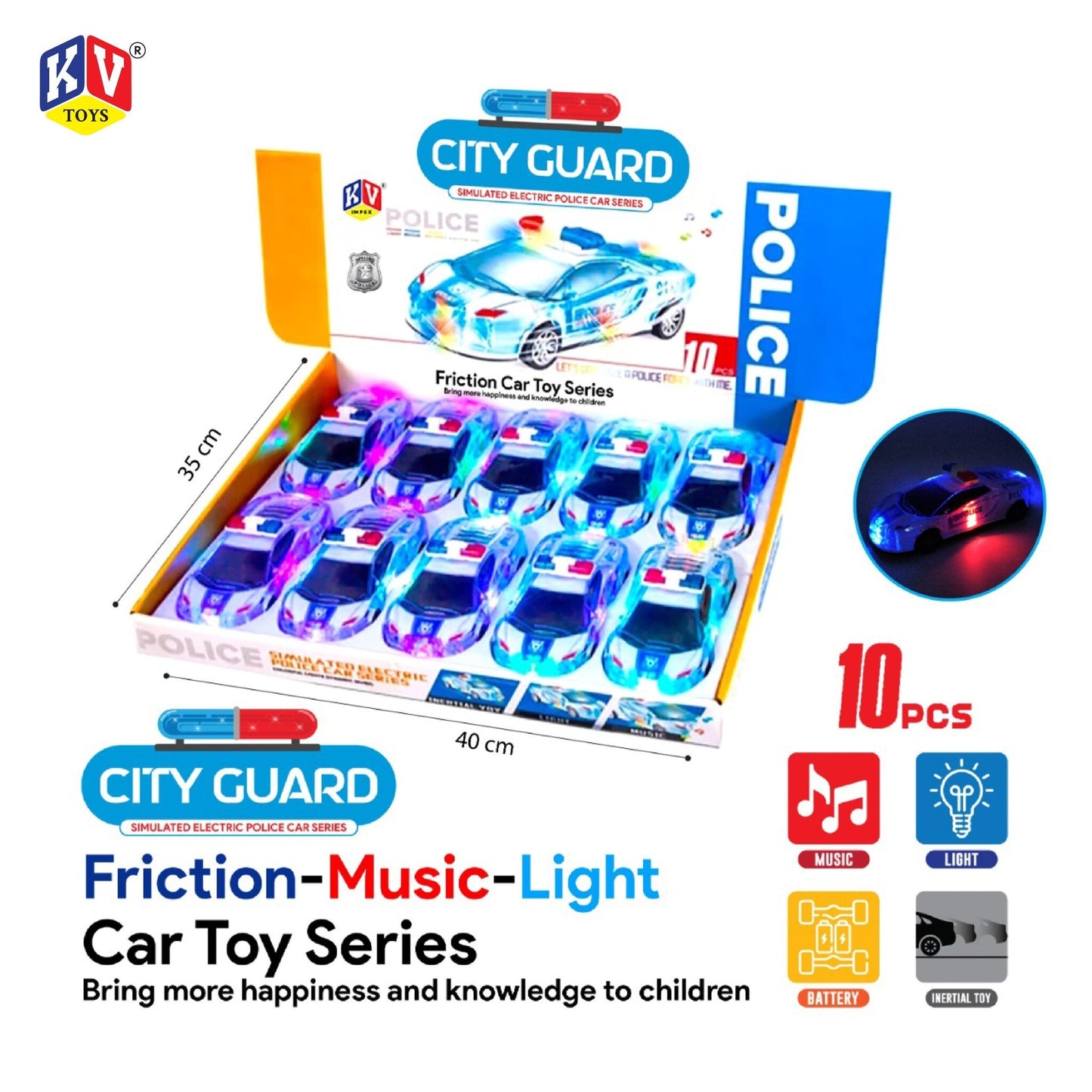 City Guard Simulated Electric Police Car Series