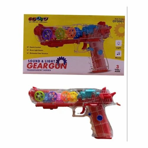 Sound & Light Gear gun, Transparent Series toy