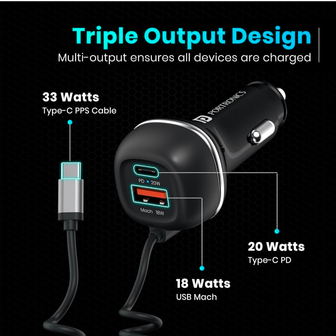 Portronics Car Power 1C