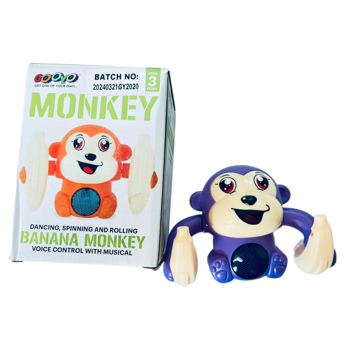 Gooyo Dancing, Spinning and Rolling Banana Monkey