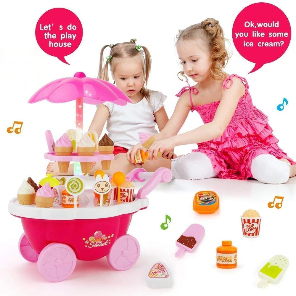VERYKE Ice-Cream Toy Cart Play Set