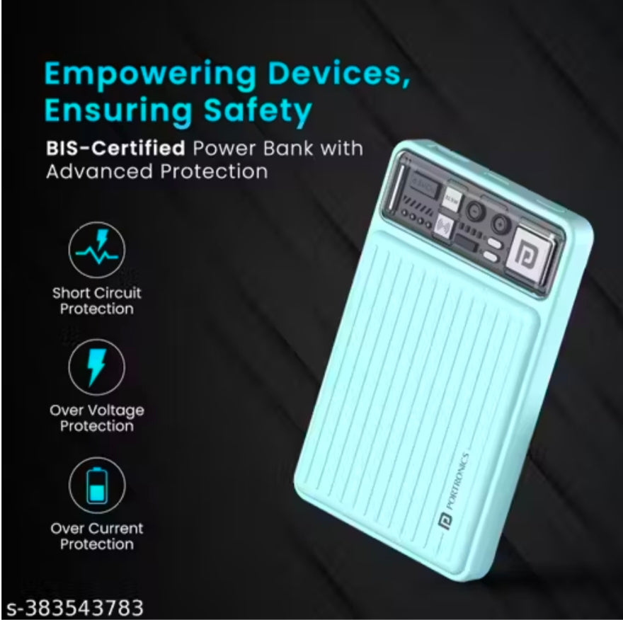 Portronics Luxcell Wireless Mini 10K Power Bank