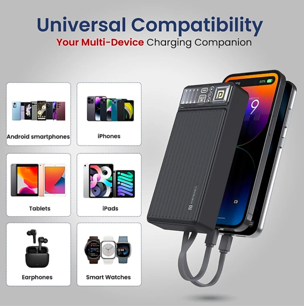 Portronics Luxcell Bind Mini 10000mAh Power Bank